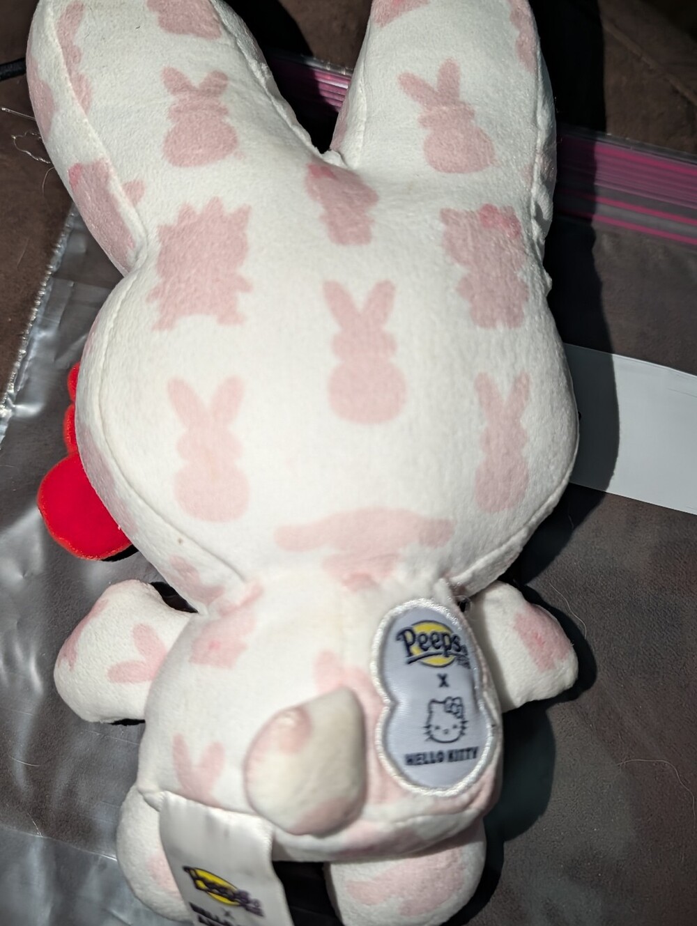 Hello Kitty x Peeps Easter Bunny Plush Pink White Sanrio Stuffed Animal - Picture 2 of 2